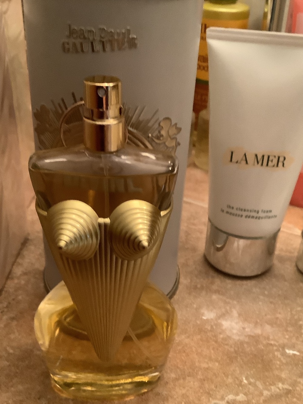 Jean Paul Gaultier Sculpted Gold & Clear Bottle Body Fragrance perfume 3.4 oz - Picture 3 of 5